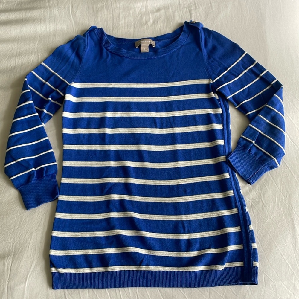 Banana Republic Striped 3/4 Sleeve Sweater